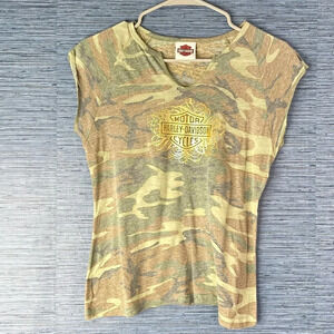 Harley Davidson camo‎ tee Large Laurel Maryland